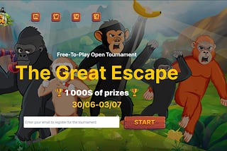 Compete in the Great Escape Open Tournament to win over 1000$ in prizes