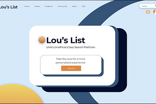 UVA’s Lou’s List Class Search Redesign: a UX Case Study