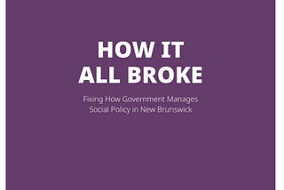 Rebuilding the Public Service in New Brunswick