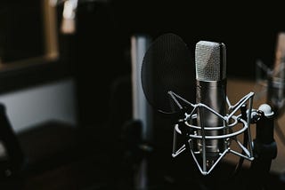 A microphone and pop filter