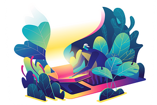 Illustration adapted from Sukmarga on Envato — person reading book and discovering a greater idea.