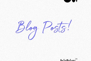 Blog Posts