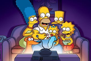 The Simpsons watch TV