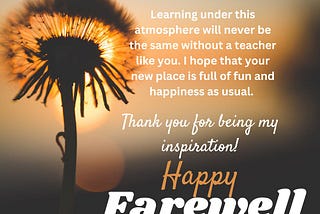 Celebrating a Teacher’s Impact: A Farewell Tribute