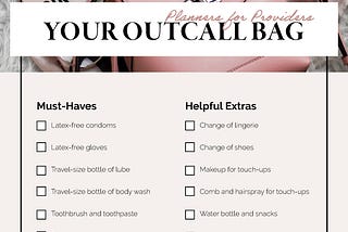 Your Outcall Bag