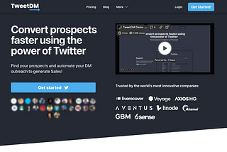 Screenshot of Tweetdm.com