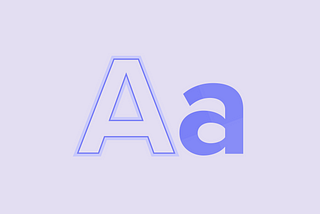 A capital and lowercase A depicting two different typography styles