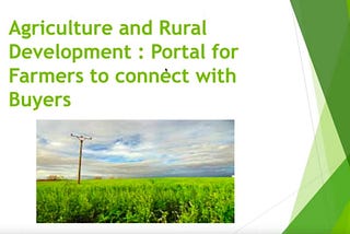 E-Farmer Portal for Farmers to sell the produce at a better rate