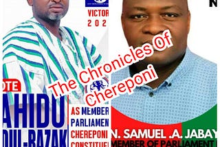 THE CHRONICLES OF CHEREPONI 
But can we start from the Book of GENESIS before we get to the Book of…
