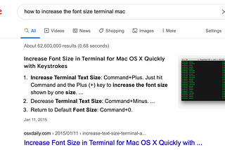 Increase Terminal Font Size