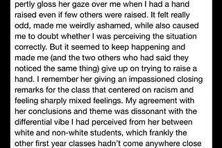 Testimony of Racist Abuse at BU Law.