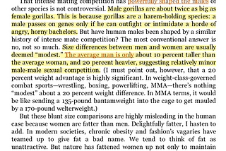 Mitt bidrag på kvinnedagen er dette interessante utdraget fra “Why Men Fight and Why We Like to…