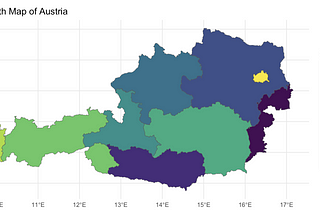 Choropleth map of Austria in R: Visualizing Regional Data