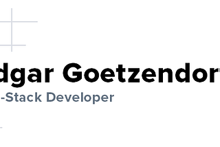 Meet Edgar Goetzendorff — ARK’s Newest Full-Stack Developer