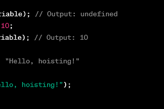 JavaScript Hoisting