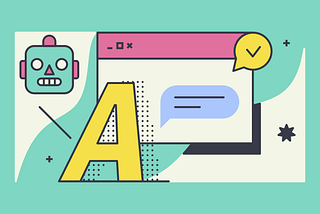 abstract illustration of a chatbot interface