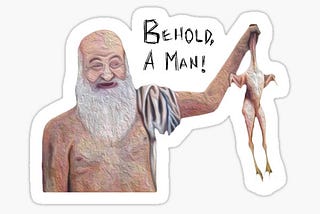 What is man? Featherless Biped