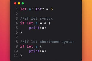 if let shorthand syntax in Swift