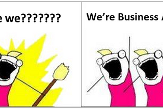 Who are we?? We are Business Analysts…. Sorry. Come again ??????……..