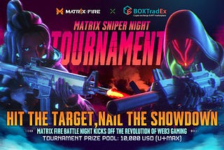 Web3首屆電競大賽Matr1x Sniper Night正式開戰 獎金高達10,000美金