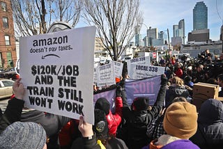 Amazon, Queens and 32BJ