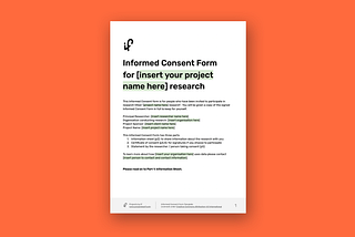 How we agree Informed Consent with research participants