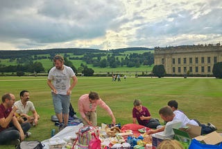 Team picnic at Chatsworth Gardens