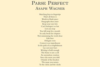 Parse Perfect — Asaph Wagner