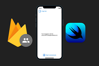 Firebase and SwiftUI logo with an iPhone screenshot