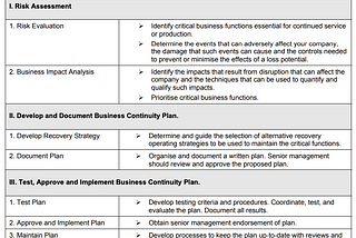 Business Continuity Planning and Tools