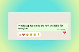 whatsapp emoji reactions feature