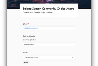 Solaire Network x Solana Season Hackathon