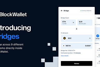 Bridges Are Now Available on BlockWallet