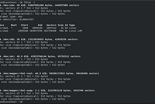 Partitioning in RedHat Linux