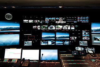 Broadcast production control room