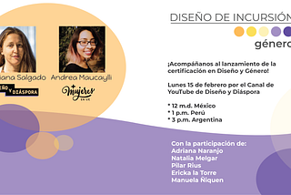 Aprende sobre diseño y género con “Diseño de Incursión”