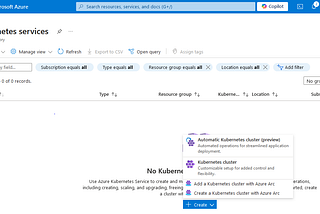 Creating Azure Kubernetes Service