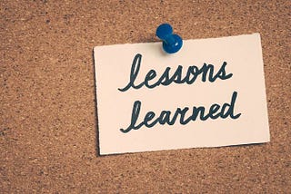 Lessons Learnt in Transition