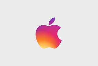 Instagram colors applied to the Apple logo