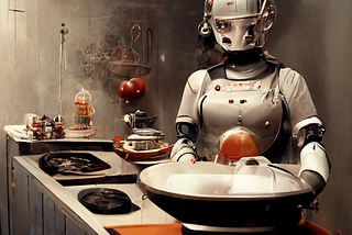 Robot Chef in kitchen