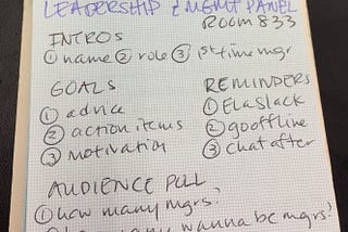 Leadership & Management: Notes from the Ela Conf 2016 Panel