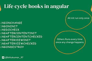 Life cycle hooks in Angular