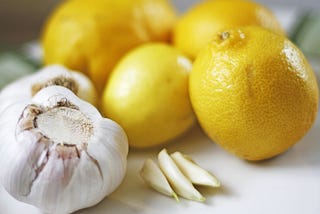 Garlic lemon to lower high cholesterol