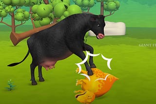 Giant Black Cow Takes on Evil T-Rex in a Funny Fat Animals Rescue Adventure!