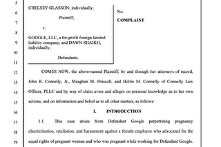 Discrimination, harassment and retaliation lawsuit filed against defendants Google, LLC and Dawn Shaikh.