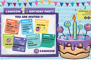 Happy birthday CashCow Protocol and its community!