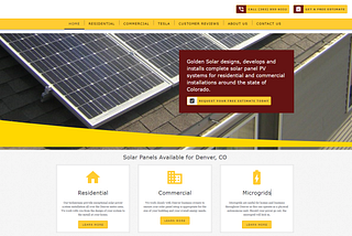 Golden Solar home page