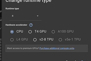 Selecting Memory in Google Colab for AI