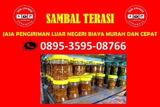 WA : 0895 3595 08766 JASA KIRIM SAMBAL TERASI KELUAR NEGERI BIAYA MURAH DAN CEPAT