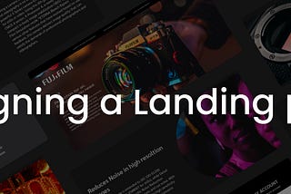 FUJIFILM X-T3 — UI/UX case study of a landing page